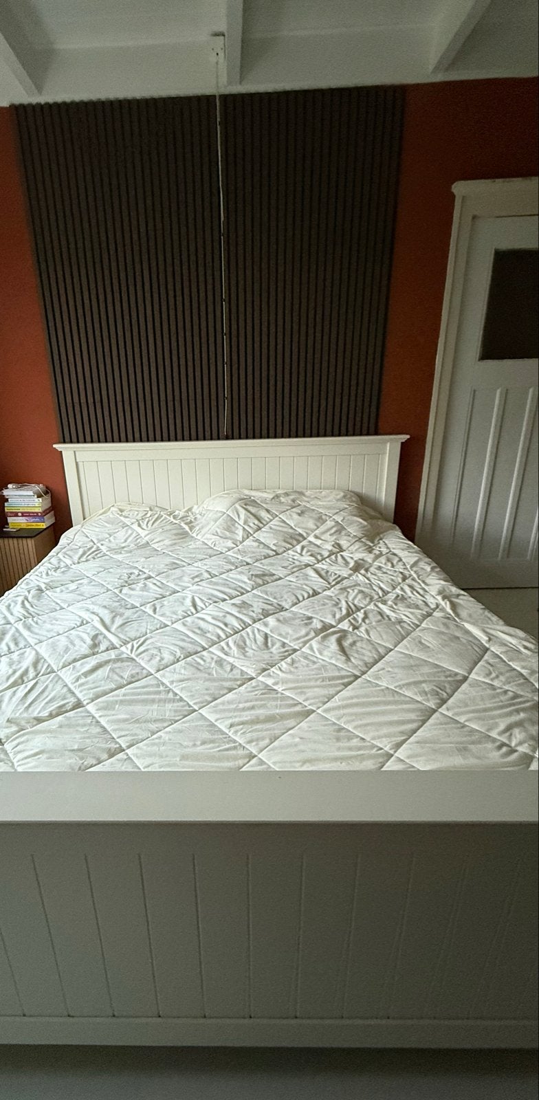 Tweepersoonsbed 180x200 cm - Wit, Ophalen, Gebruikt, Wit, Tweepersoons