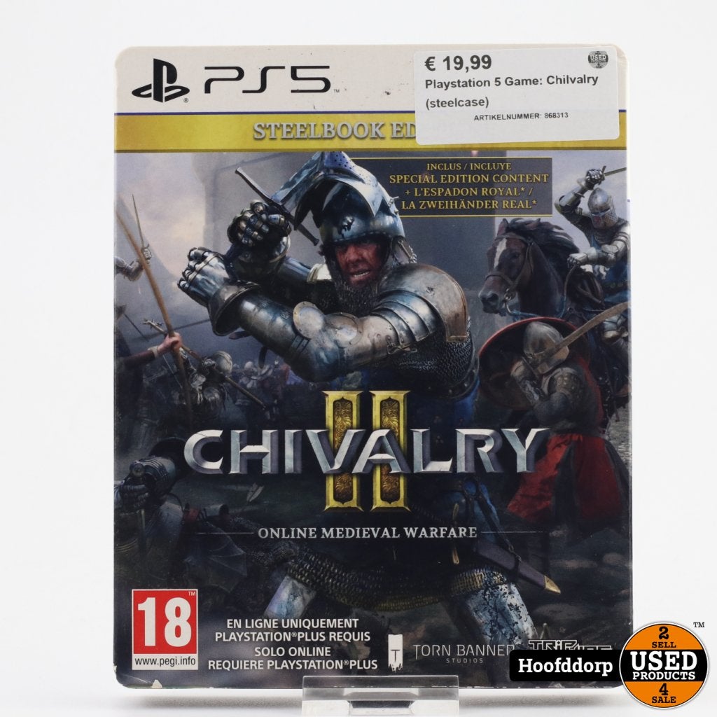 Playstation 5 Game: Chilvalry (steelcase), Sony, Gebruikt, Support@sony.com, 1-7-1 Konan, Minato-ku
Tokyo 108-0075
Japan