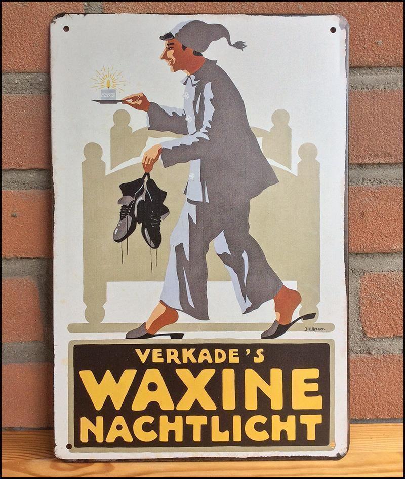 VERKADE Nachtlicht Mooi Art Deco Reclame Bord, Verzenden, Overige typen