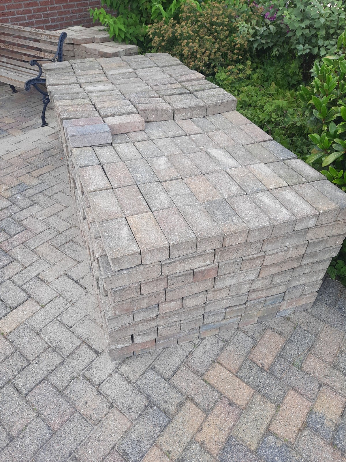 Ca. 25m2 klinkers, Tuin en Terras, Ophalen, Gebruikt, Beton, Klinkers
