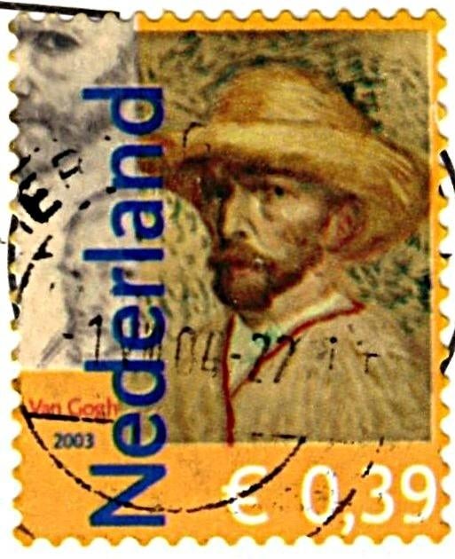 36545 Eersel NB 80+ _Gelopen mooie zegel Vincent van Gogh, Verzenden, 1980 tot heden, Gelopen, Noord-Brabant