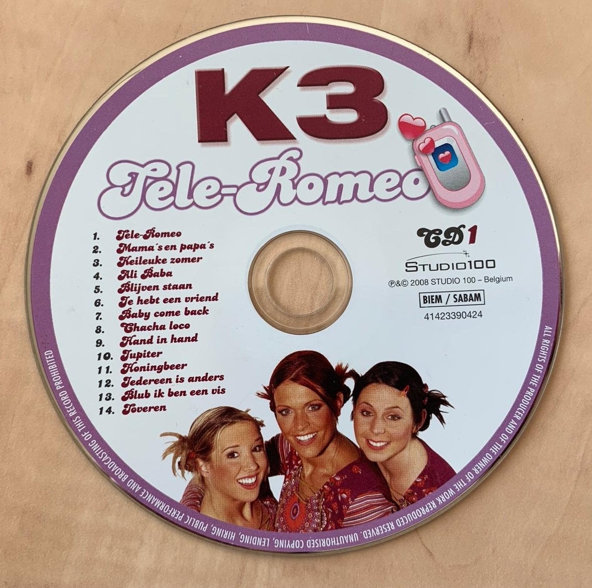 K3 - Tele-Romeo CD (2008) - Studio 100, Gebruikt, Verzenden, 3 tot 5 jaar, Muziek