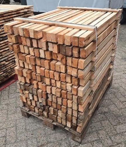 150 stuks vuren balken 45x70 mm – 115 cm lang, Doe-het-zelf en Verbouw, Hout en Planken, Ophalen, Gebruikt, 50 mm of meer, Balk
