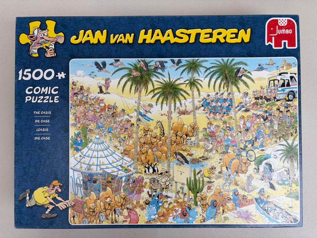 Jan van Haasteren - de oase - 1.500st, Ophalen of Verzenden, 500 t/m 1500 stukjes, Zo goed als nieuw