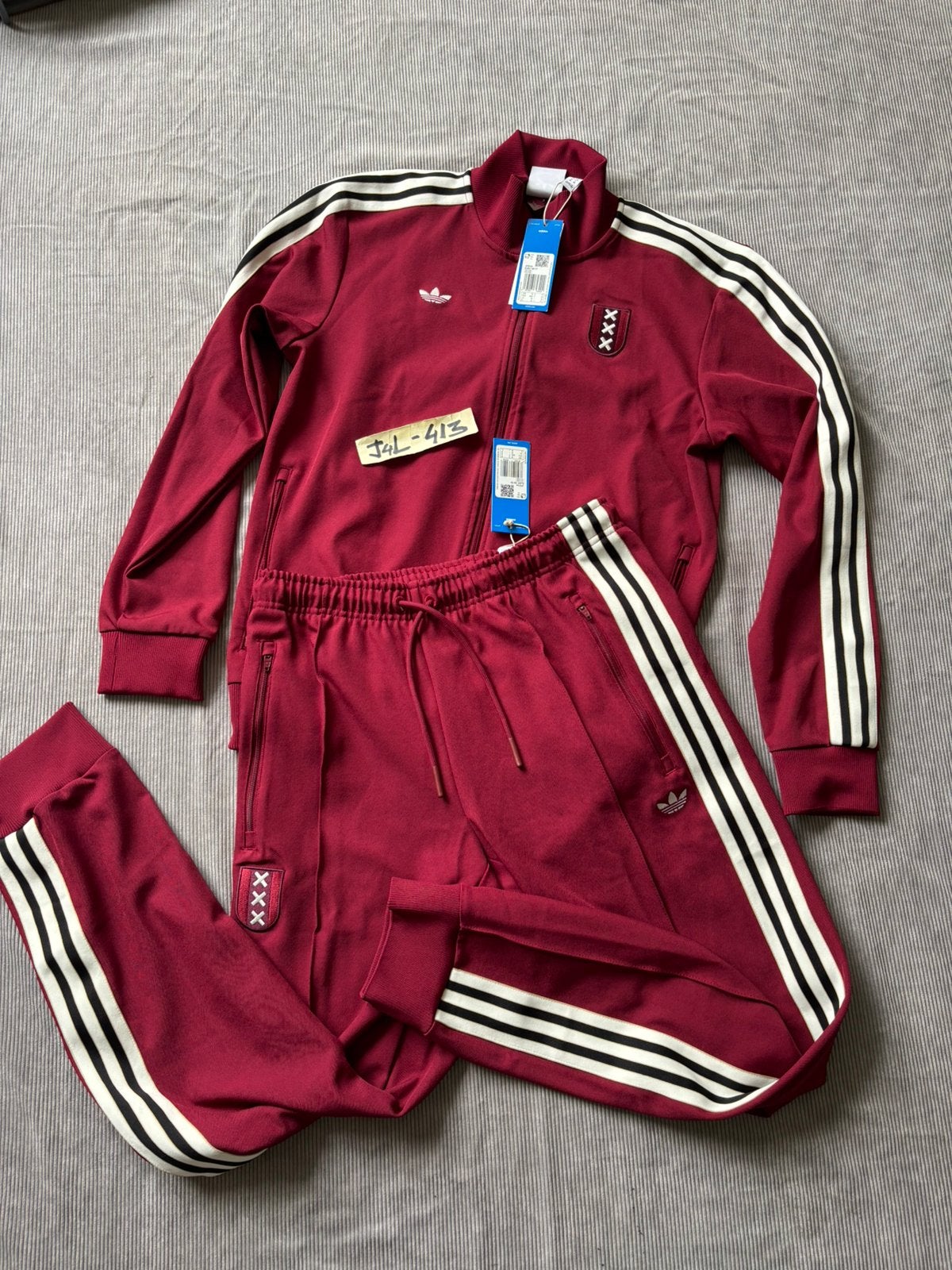Origineel Ajax Amsterdam 125 jubileum trainingspak afca tdk, Verzenden, Zo goed als nieuw, Rood