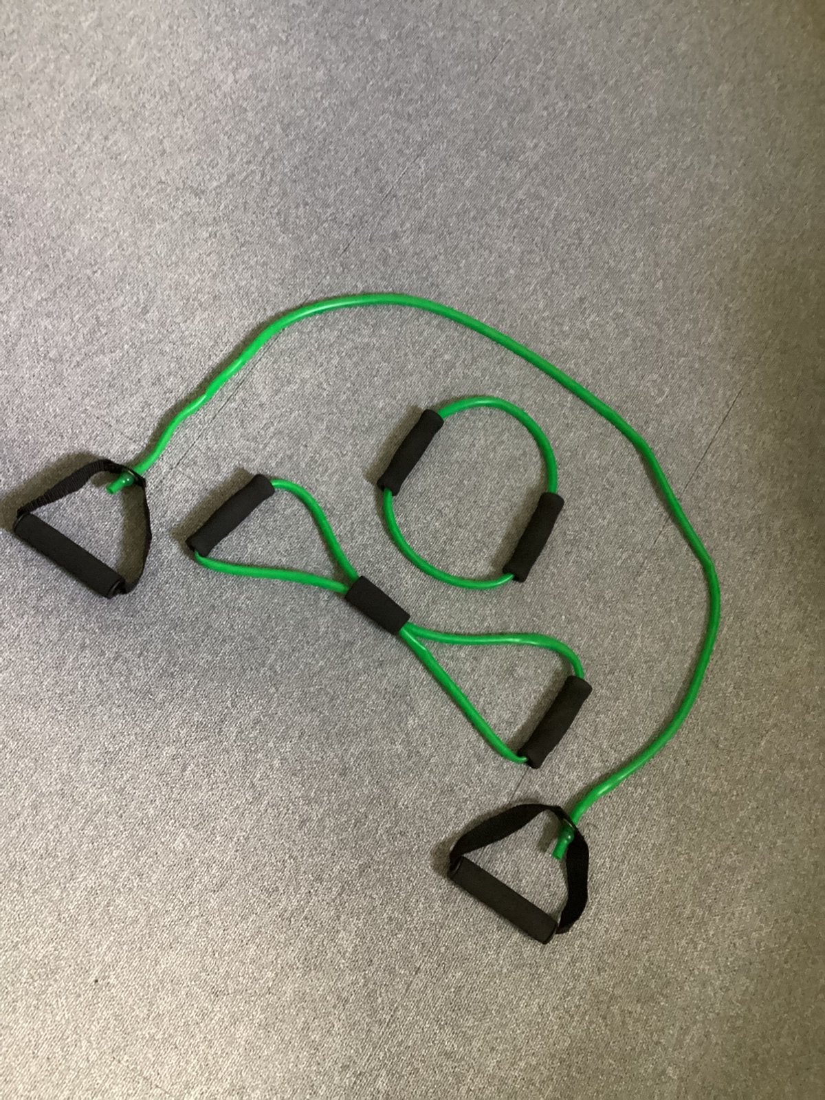 Groene weerstandsband met handvatten + 2 kleinere, Ophalen of Verzenden, Zo goed als nieuw, Weerstandband