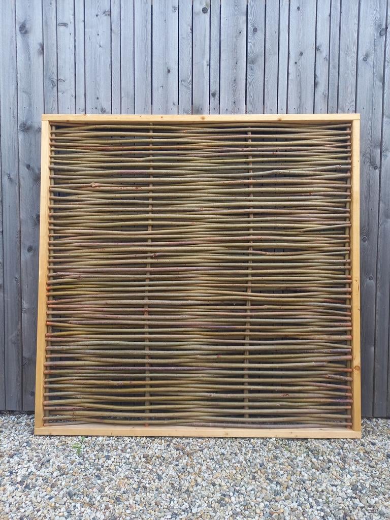 Wilgenschutting nieuw in houten kader 180x180, Tuin en Terras, Ophalen, 1 tot 2 meter, Minder dan 3 meter, Nieuw