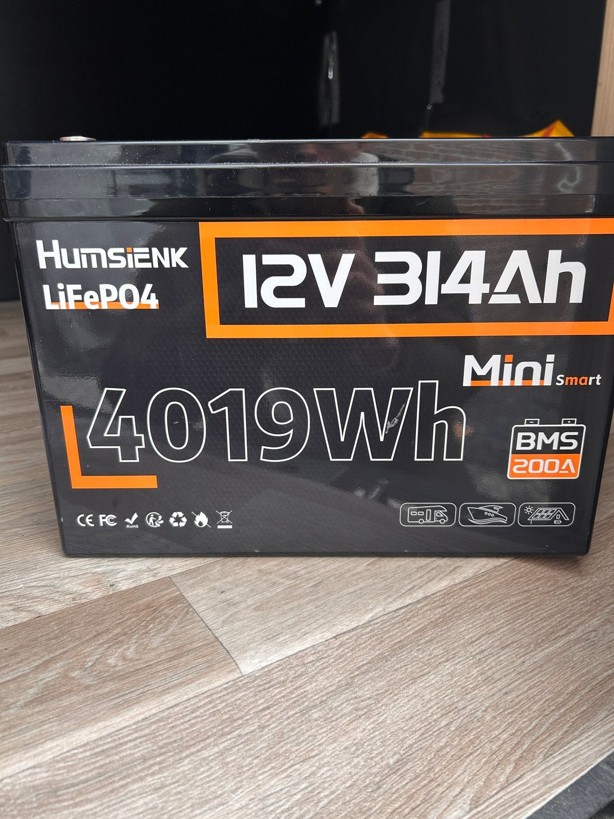 Humsienk 314ah LiFePo4 lithium 4 jaar garantie!, Audio, Tv en Foto, Accu's en Batterijen, Ophalen of Verzenden, Zo goed als nieuw