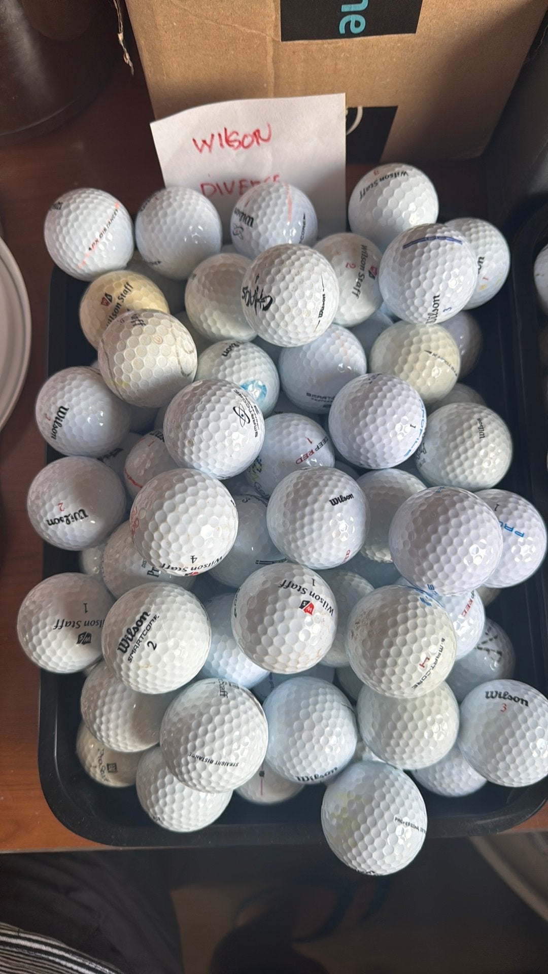 Wilson mixed 48 stuks golfballen, Ophalen of Verzenden, Gebruikt, Bal(len)