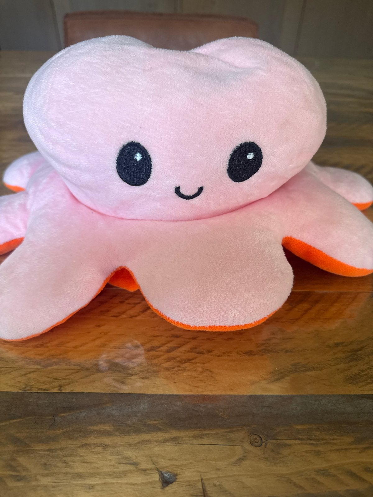 Omkeerbare knuffel octopus roze/oranje, Kinderen en Baby's, Speelgoed | Knuffels en Pluche, Overige merken, Overige karakters