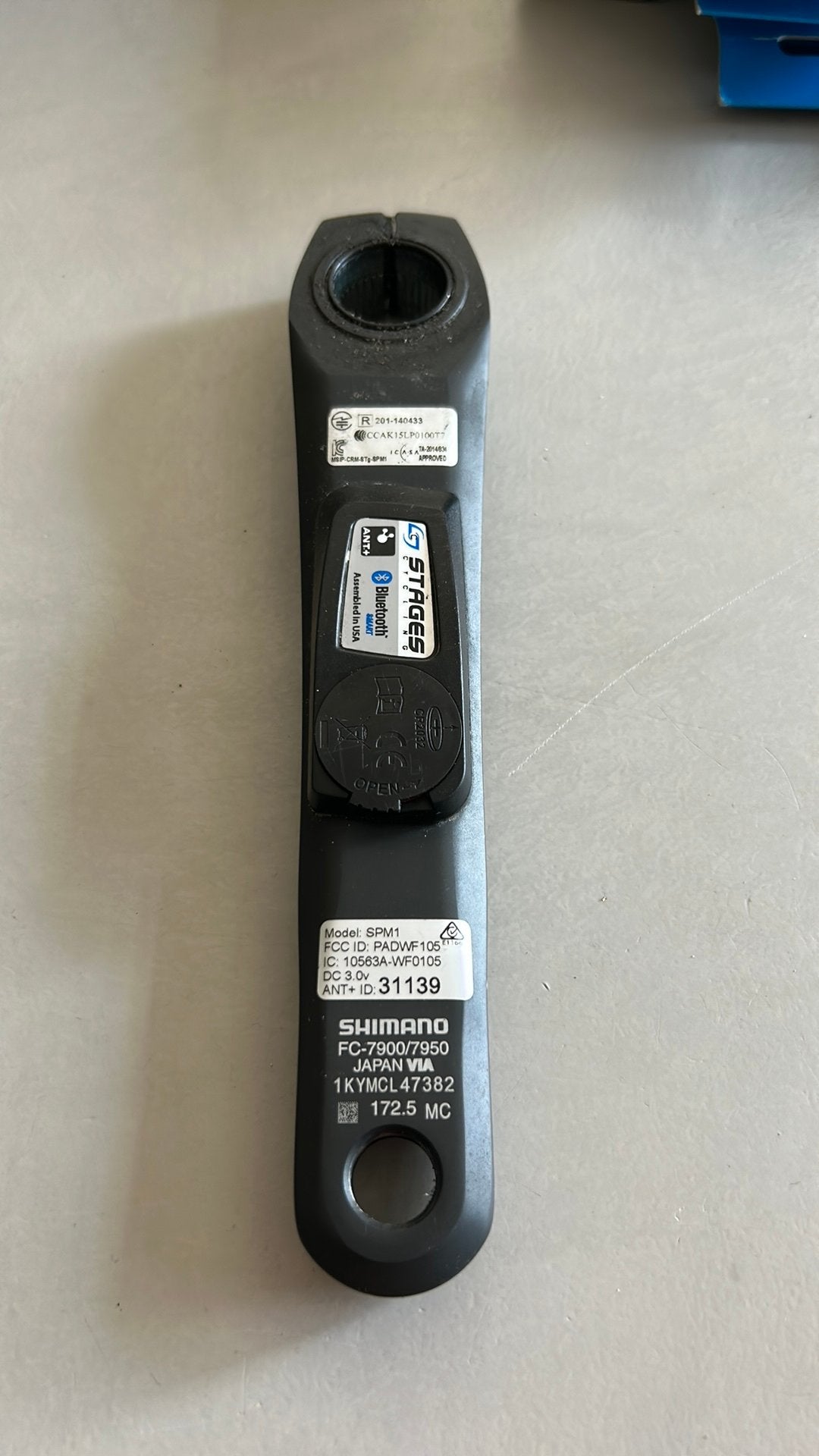 Stages dura ace vermogensmeter 172.5mm onderhoud, Ophalen of Verzenden, Gebruikt, Racefiets, Crankstel of Pedalen