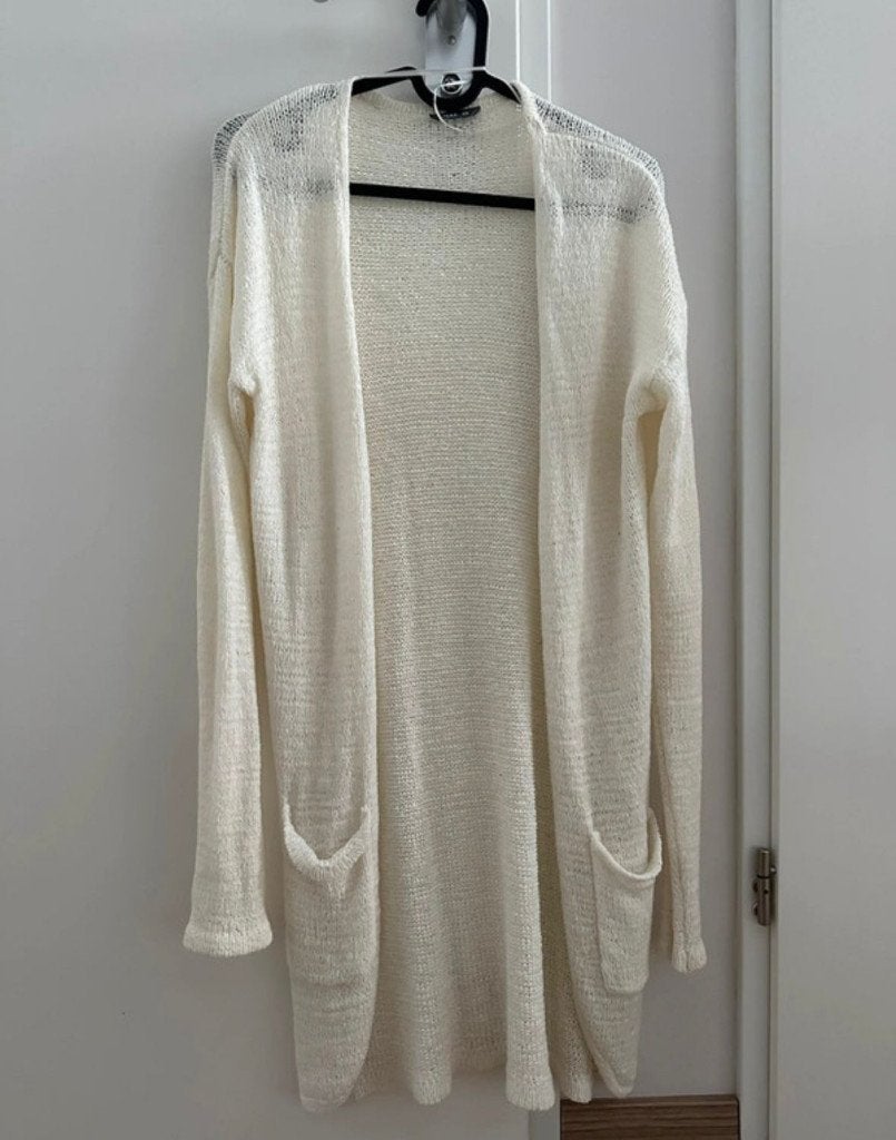 Gebreid vest, Wit, Ophalen of Verzenden, Zo goed als nieuw, Maat 34 (XS) of kleiner