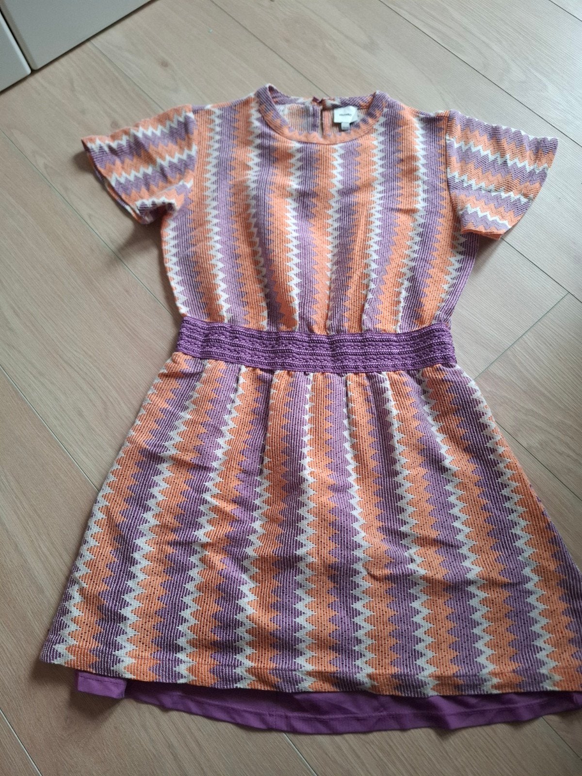 Shoeby Jurk Meisje Maat 170/176 - Oranje/Paars Patroon, Meisje, Ophalen of Verzenden, Zo goed als nieuw, Jurk of Rok