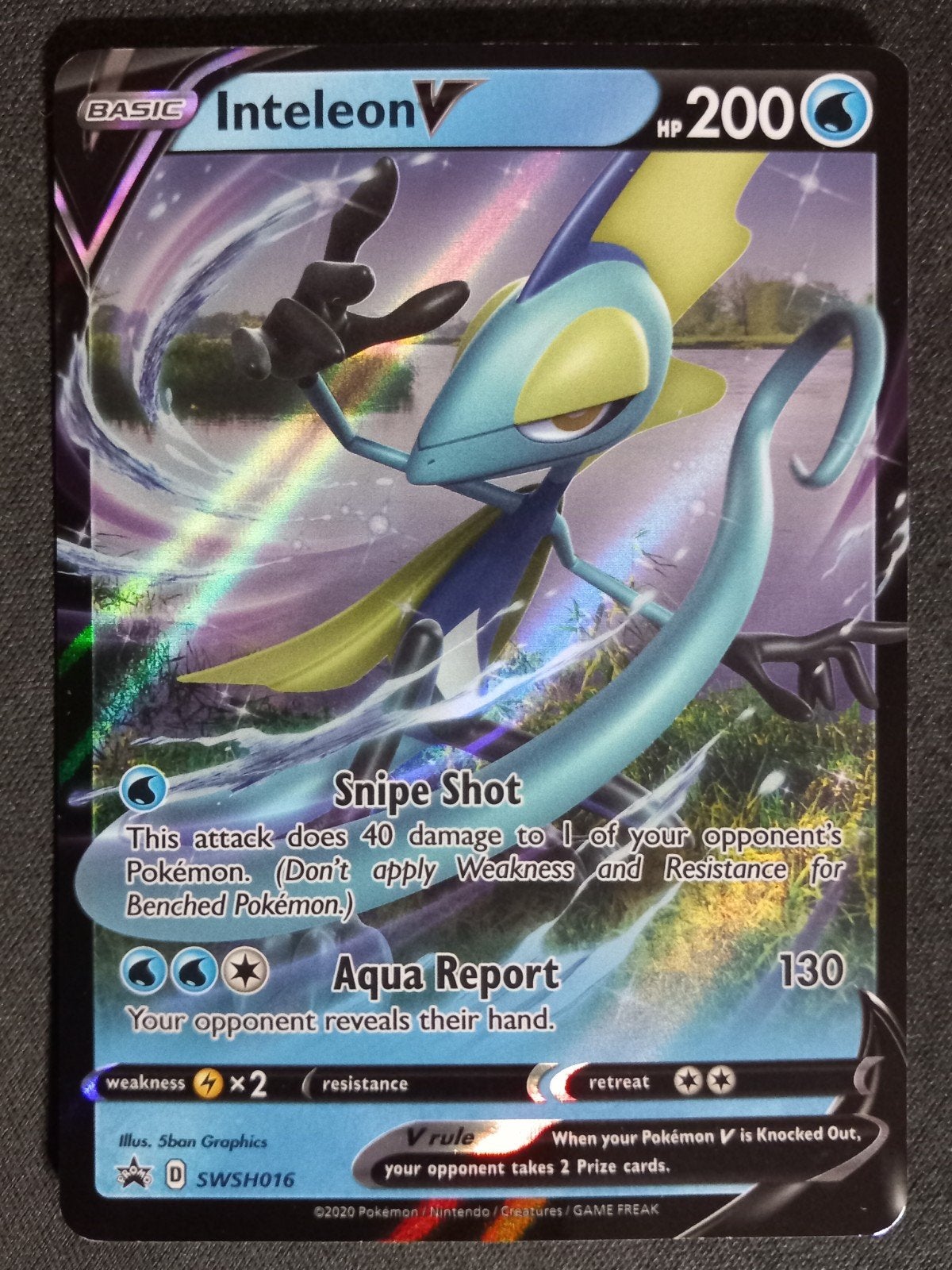 Pokemon Inteleon V SWSH016 Black Star Promo NM, Verzenden, Zo goed als nieuw, Losse kaart, Foil