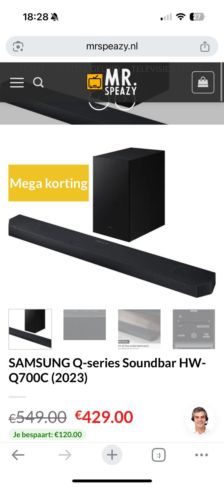 Foto 6 van Soundbar samsung HW-Q700C