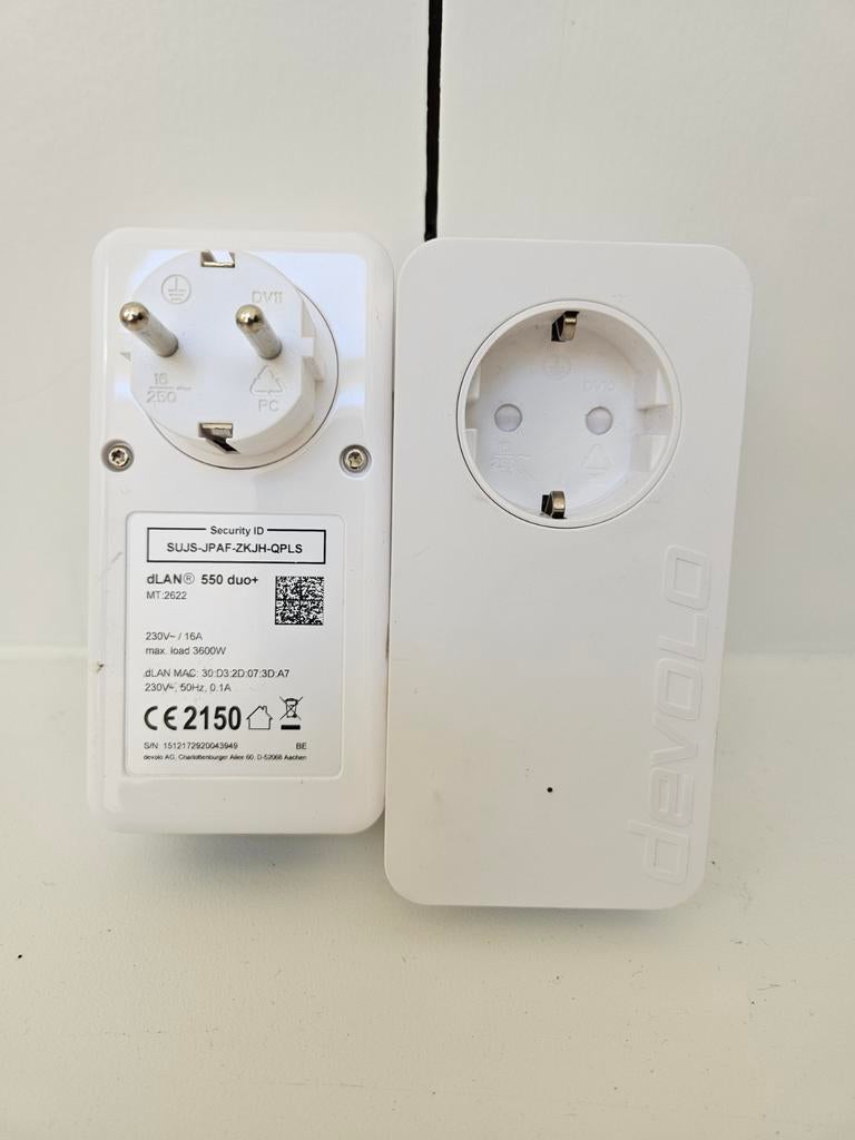 Devolo dLAN 550 duo+ Powerline Adapters (2 stuks), Computers en Software, Powerlines, Zo goed als nieuw, Ophalen of Verzenden