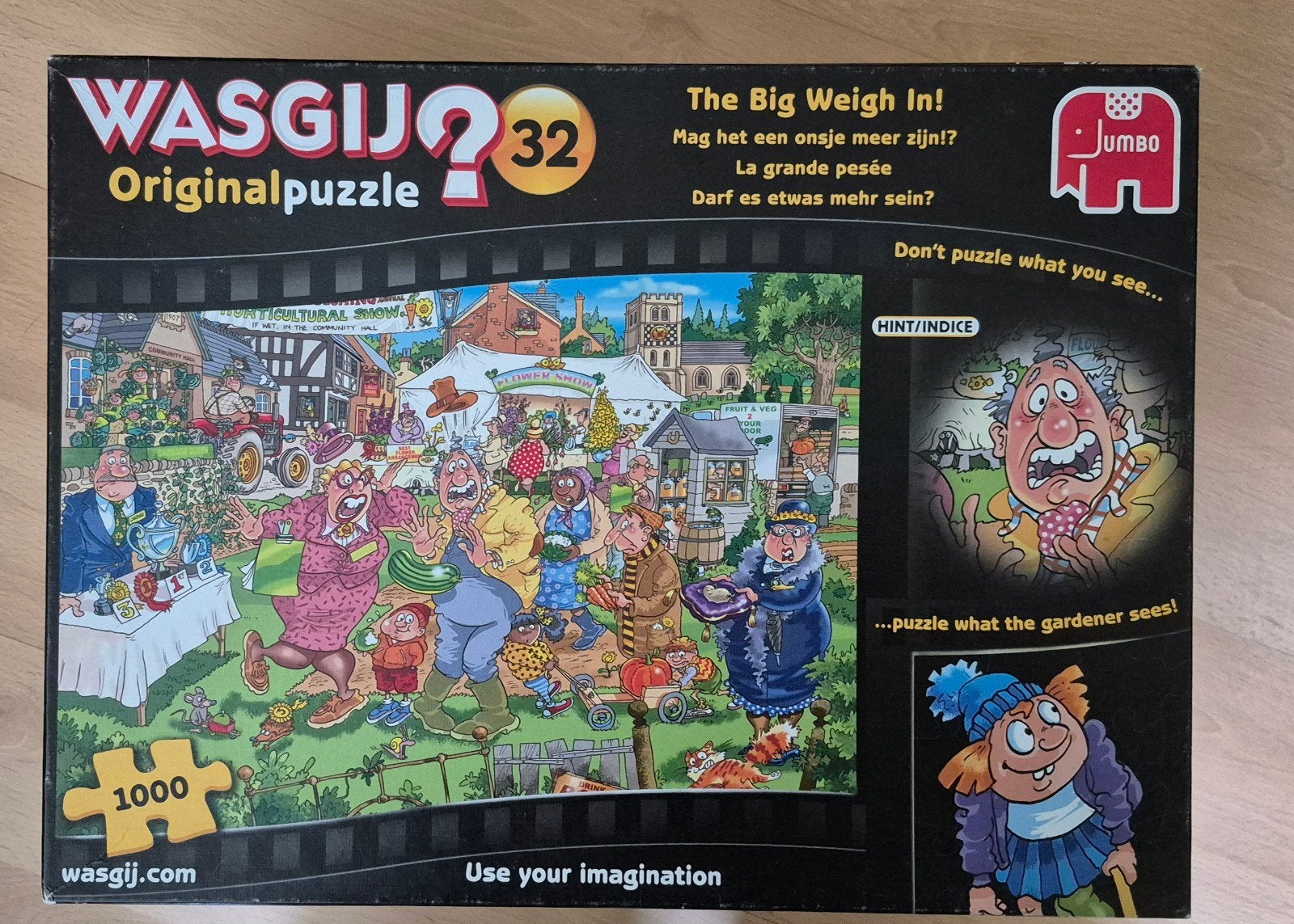 Wasgij Original 32: The Big Weigh In! 1000 stukjes, Ophalen of Verzenden, 500 t/m 1500 stukjes, Zo goed als nieuw, Legpuzzel