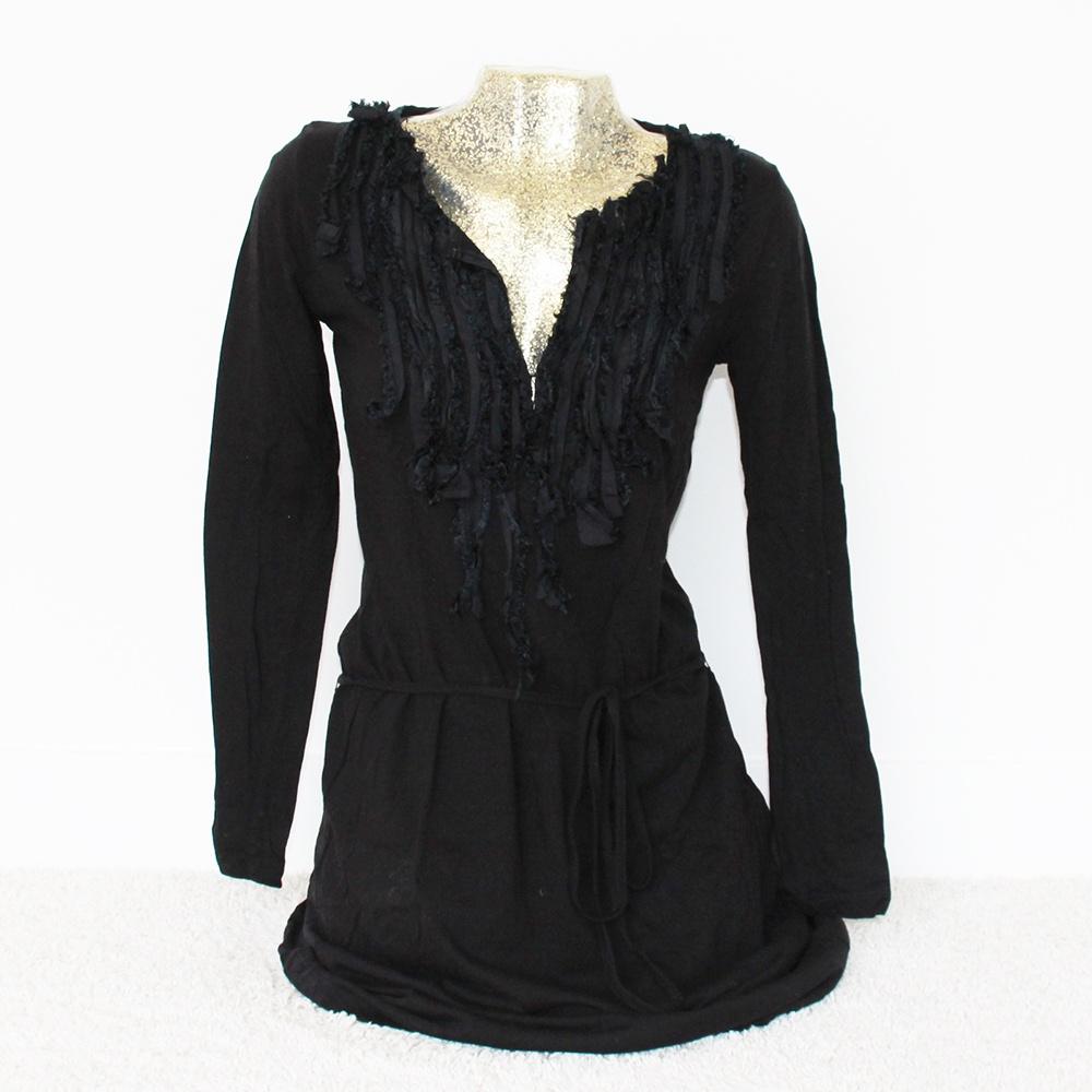 Mooie Just B. Jurk 100% Katoen (M) - 34 € 25,-, Kleding | Dames, Jurken, Maat 38/40 (M), Zwart, Ophalen of Verzenden, Zo goed als nieuw
