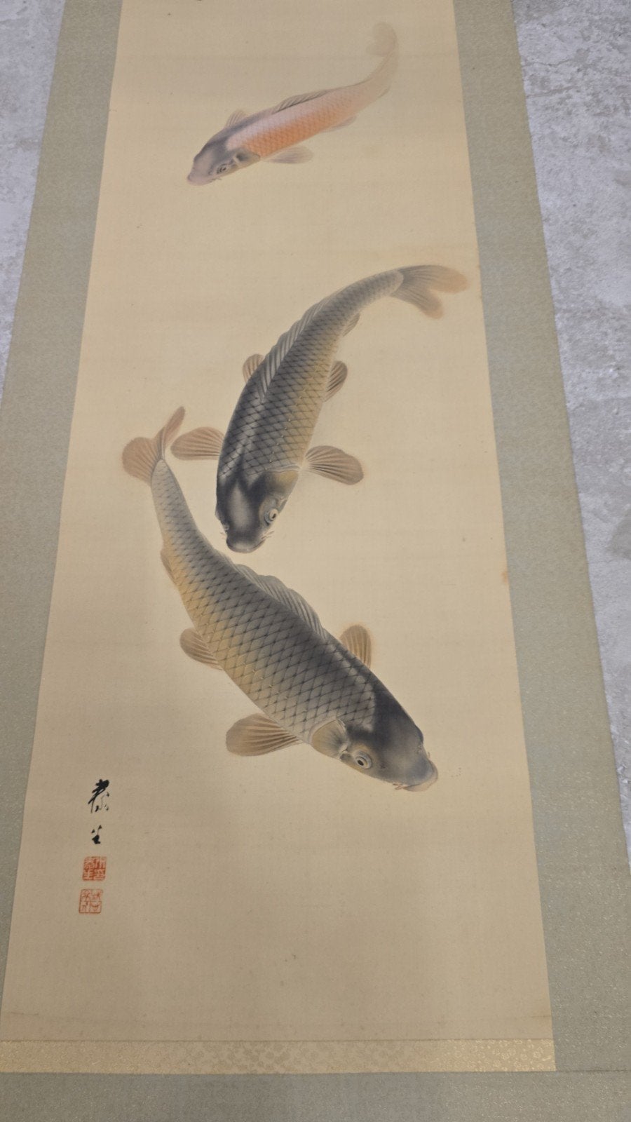 japanse oude scroll schilderij, Antiek en Kunst, Japan, Ophalen of Verzenden, Schilderij