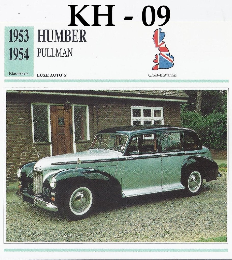 Kh9 autokaart humber pullman ( 1953 - 1954 ), Ophalen of Verzenden, Zo goed als nieuw, Auto's