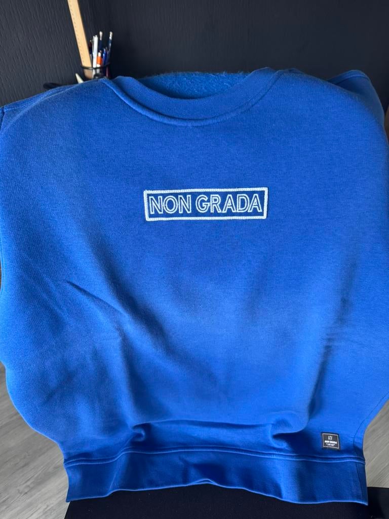 Trui non grada XL, Ophalen of Verzenden, Zo goed als nieuw, Maat 56/58 (XL), Blauw