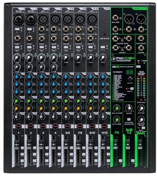 Mackie ProFX12v3 professionele FX-mixer met USB-interface, Ophalen, Zo goed als nieuw, 10 tot 20 kanalen, Microfooningang