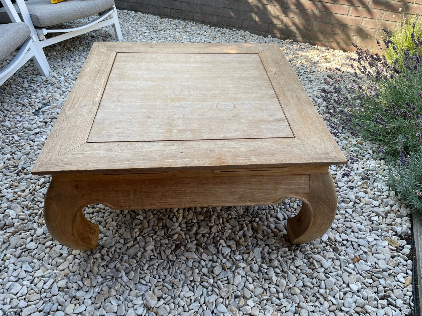Massief Teakhouten Salontafel - Vierkant, Huis en Inrichting, Gebruikt, 5 – 50, Vierkant, Teakhout