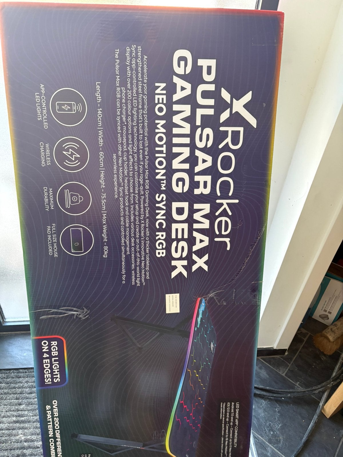 X Rocker pulsar rgb gaming tafel, Ophalen, Zo goed als nieuw, Overige typen