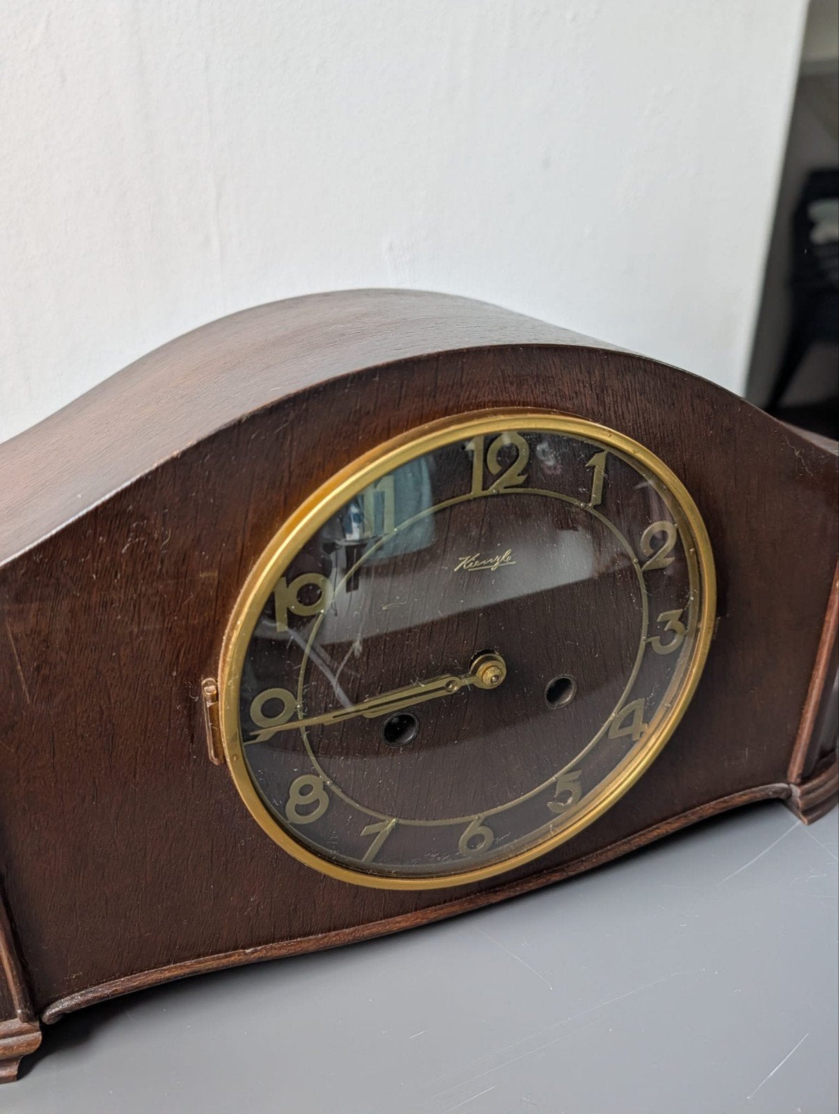 Vintage Kienzle Schouwklok - Houten Mantelklok, Ophalen