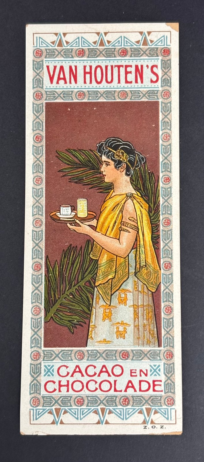 van Houten cacao ontwerp van Caspel bladwijzer, Ophalen of Verzenden, Gebruikt