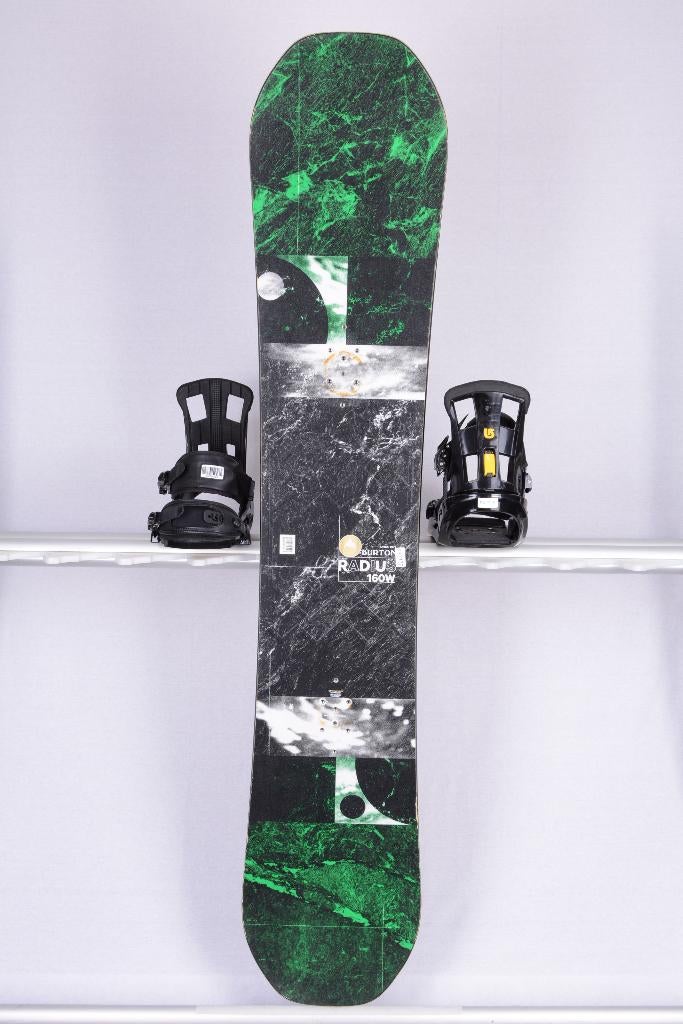 160 snowboard BURTON RADIUS WIDE, black/green, woodcore, Sport en Fitness, Ophalen of Verzenden, Gebruikt, Board