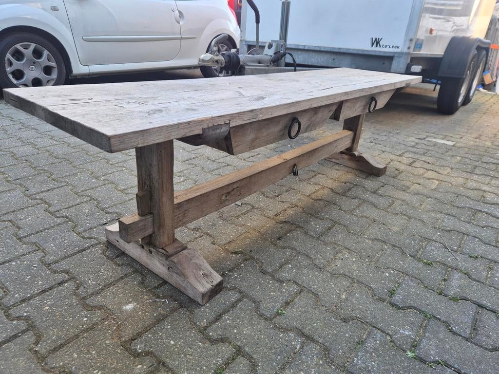 Robuuste houten salontafel - Aura Pepercorn, Ophalen, Minder dan 50 cm, Gebruikt, Rustiek