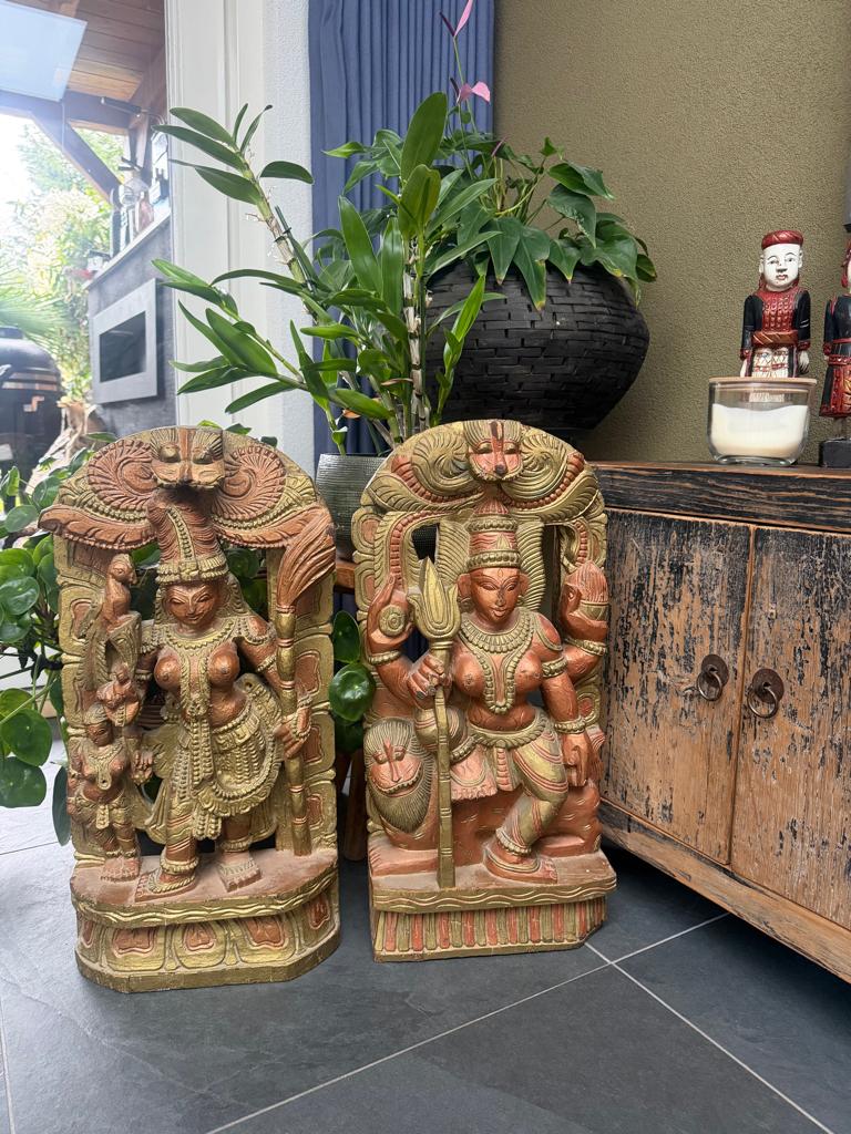 India houtsnijwerk beeld Lakshmi  Durga uniek groot indiase, Huis en Inrichting, Woonaccessoires | Boeddhabeelden, Verburgt Vintage