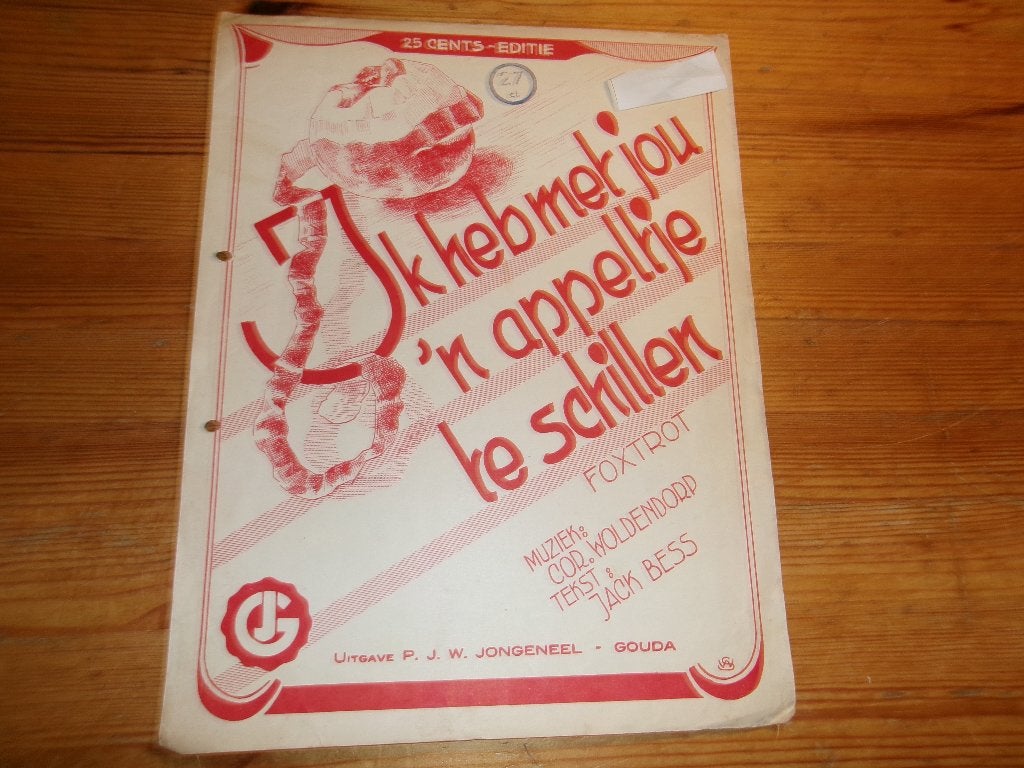 Ik heb met jou 'n appeltje te schillen - Woldendorp / Bess, Piano, Gebruikt, Ophalen of Verzenden, Artiest of Componist
