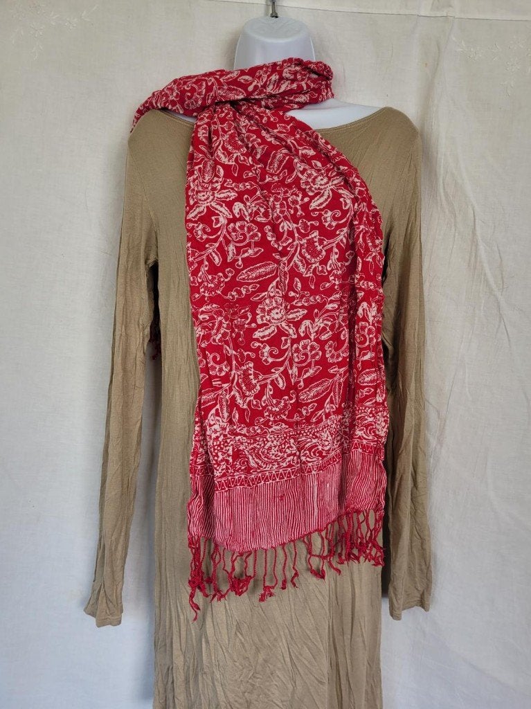 Mooie roze-witte sjaal 58x150 cm, Maat 38/40 (M), ., Ophalen of Verzenden, Zo goed als nieuw