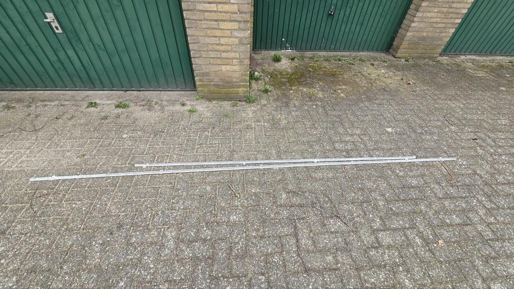 Witte gordijnroedes - 350 cm en 240 cm, Huis en Inrichting, Stoffering | Gordijnen en Lamellen, Ophalen, Gebruikt, Wit, 200 cm of meer