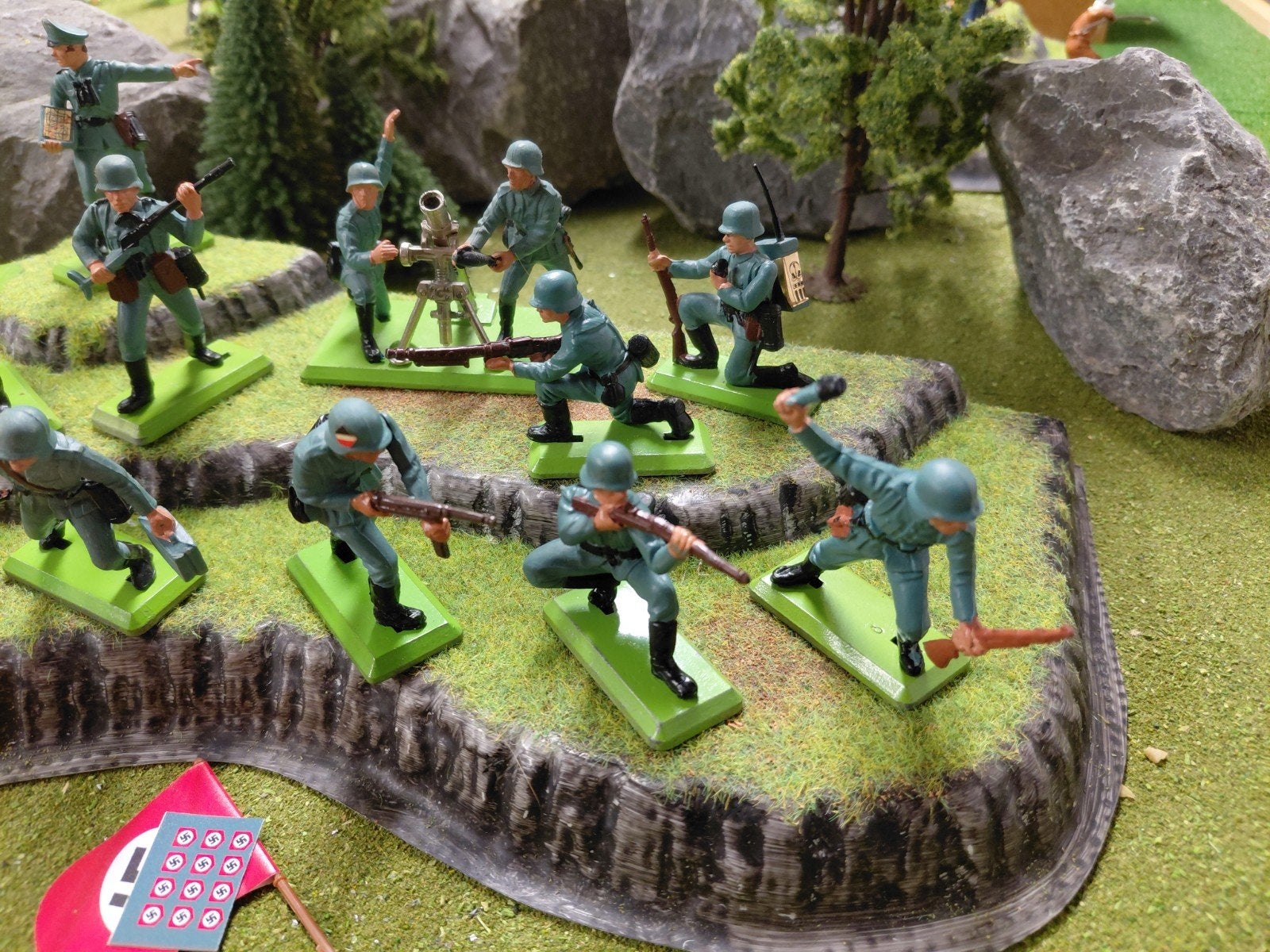 Britains Deetail Duitse infanterie, Hobby en Vrije tijd, Modelbouw | Figuren en Diorama's, Ophalen of Verzenden, Zo goed als nieuw