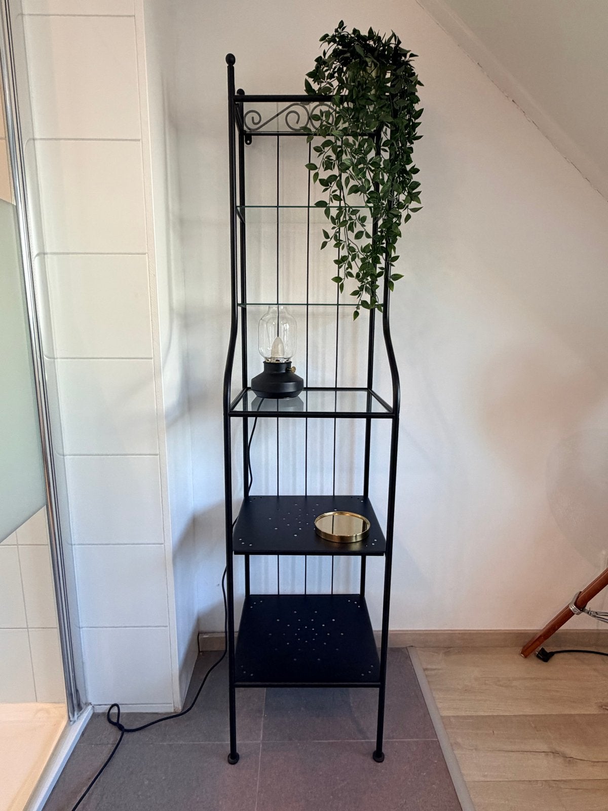 IKEA Rönnskär stellingkast - Zwart metaal, Ophalen, Gebruikt