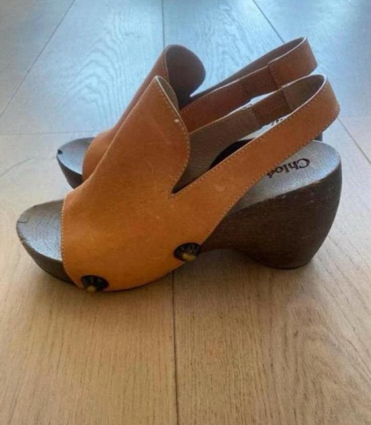Chloe 38 nieuwstaat clog, Bruin, Zo goed als nieuw, Sandalen of Muiltjes, Ophalen of Verzenden