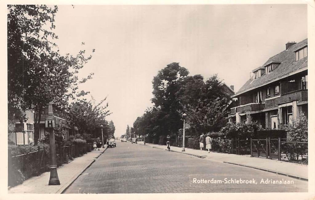 Rotterdam Schiebroek Adrianalaan 1956, Ophalen of Verzenden, 1940 tot 1960, Ongelopen, Zuid-Holland