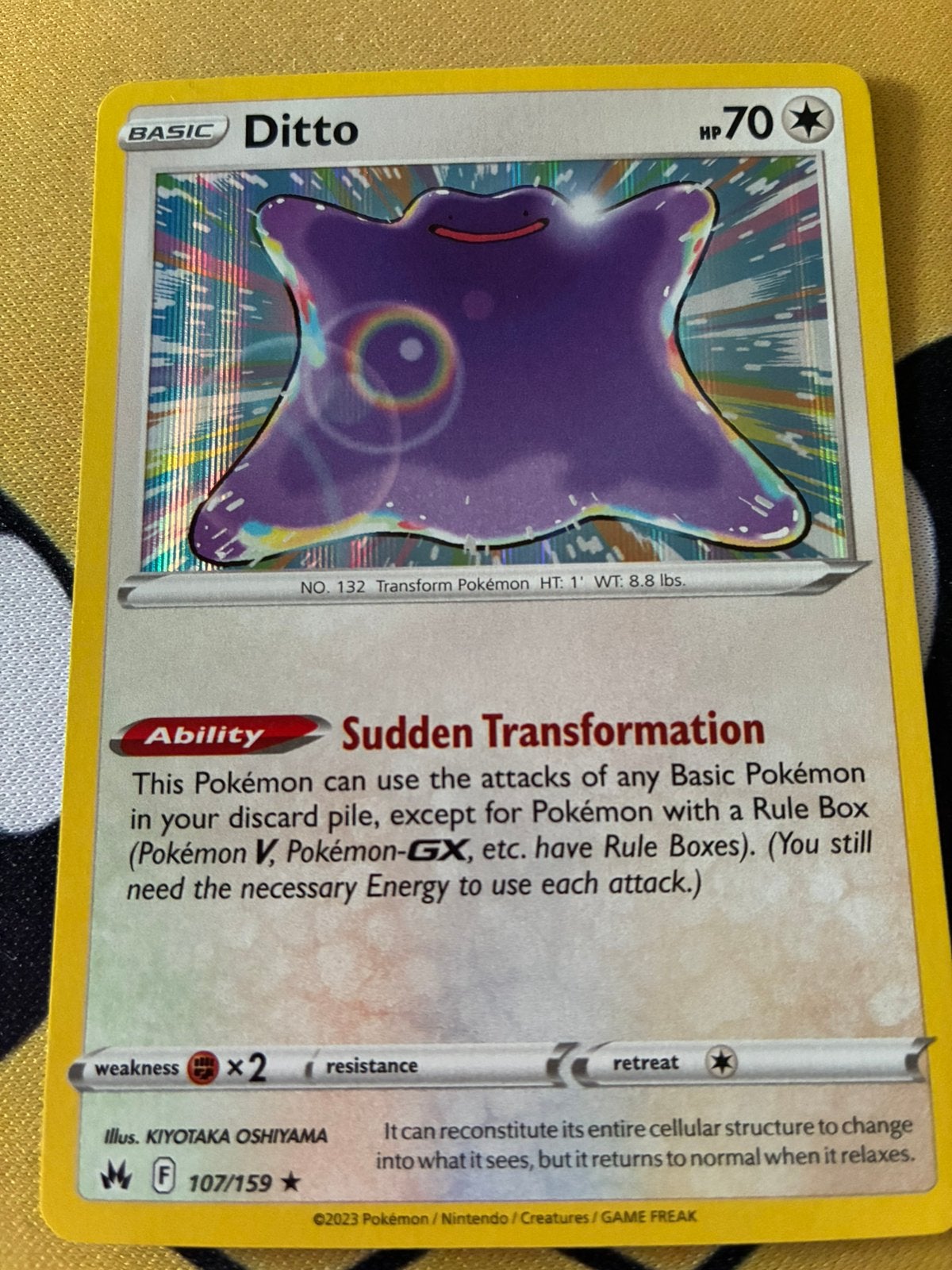 Ditto 107/159 – Crown Zenith – Holo Rare – Near Mint, Ophalen of Verzenden, Zo goed als nieuw
