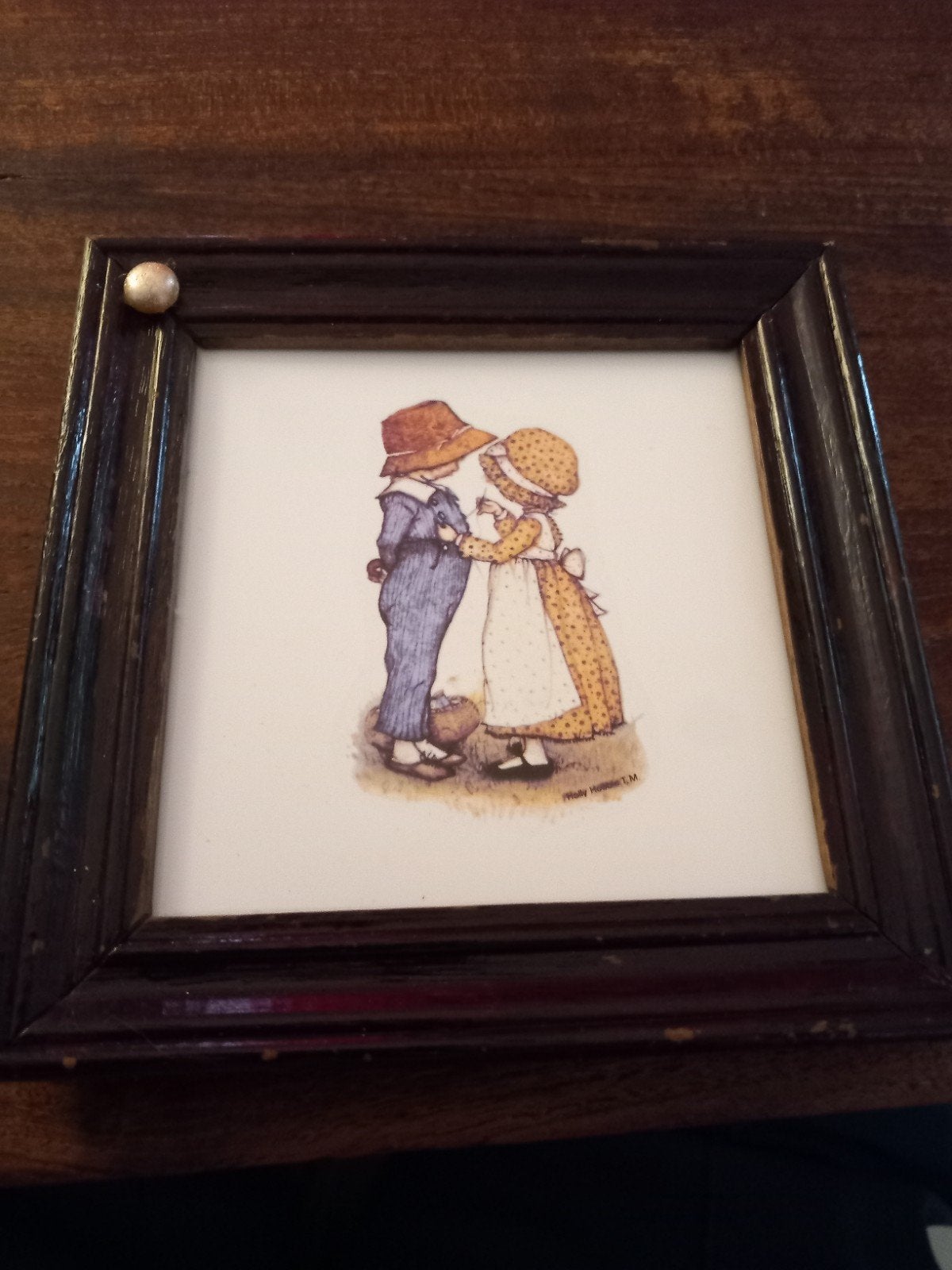 leuk tegeltje van Holly Hobbie in lijstje, Ophalen of Verzenden