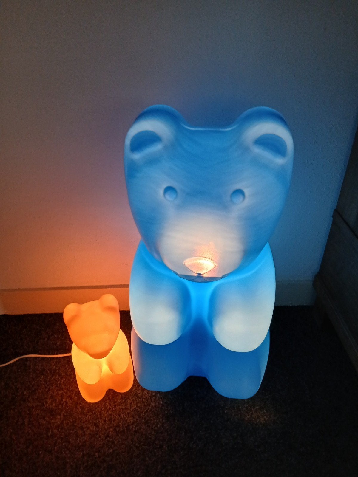 Vintage Popart Gummi Beer lampen Groot en Klein, Ophalen, Kunststof, Gebruikt, Vintage