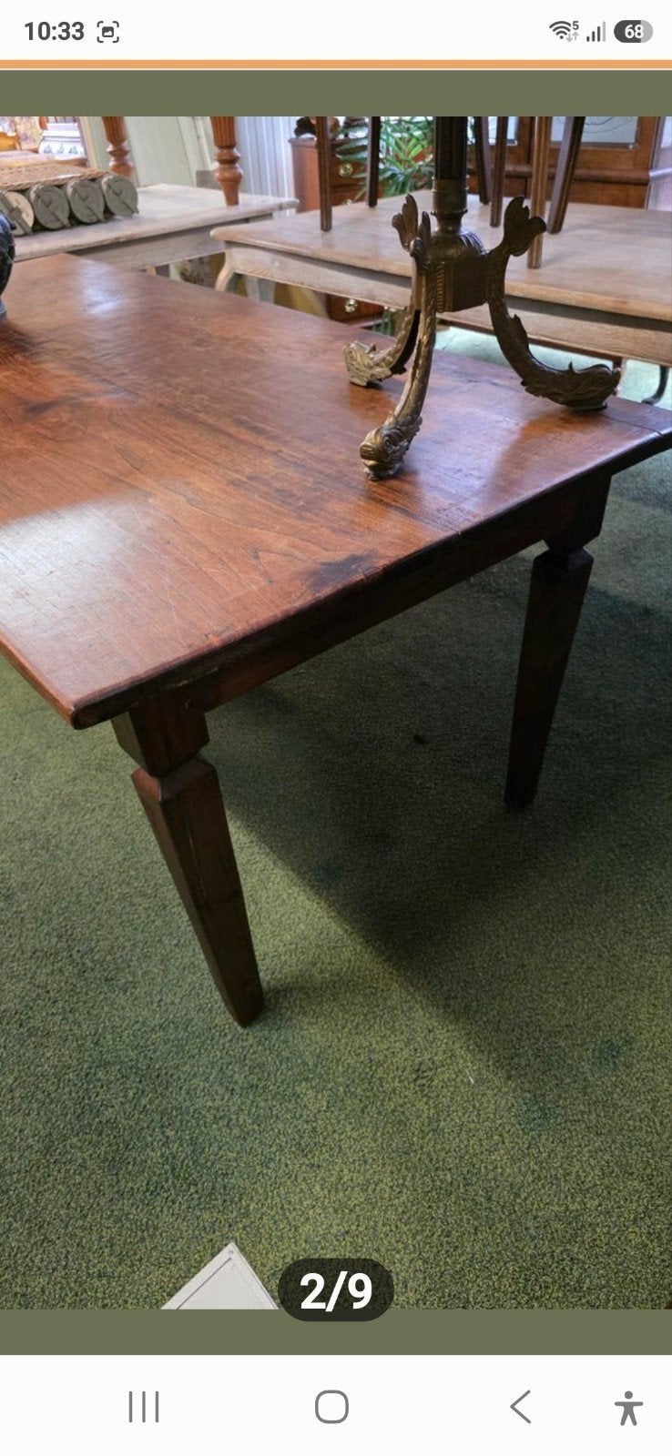 Grote antieke Franse tafel, Ophalen
