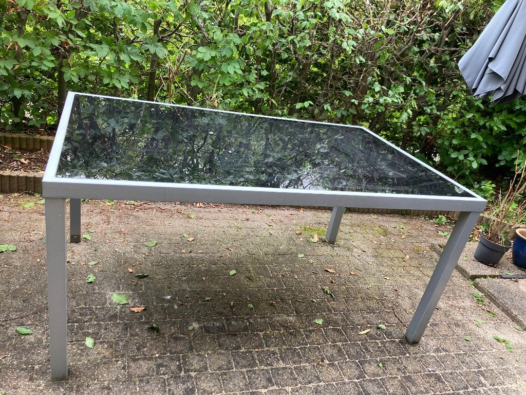 Tuintafel, Ophalen, Gebruikt, Rechthoekig, Aluminium