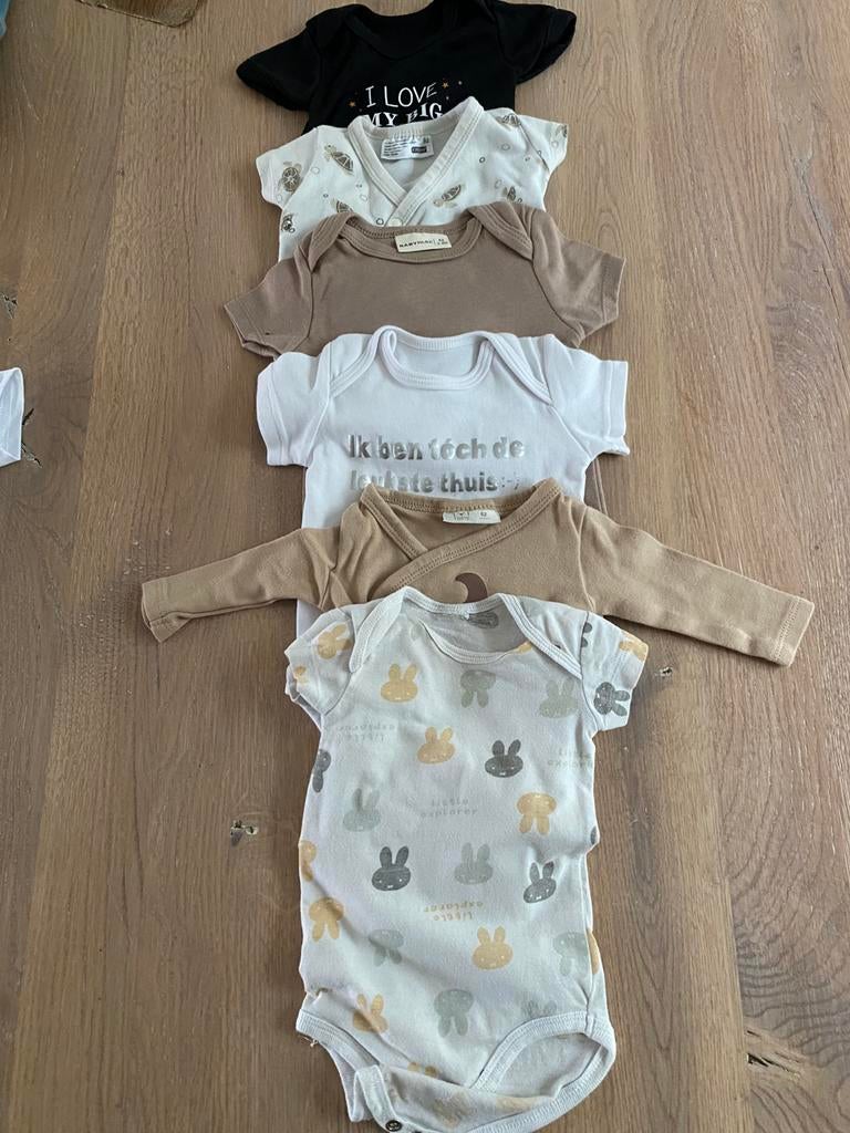 5 rompertjes maat 62, Ophalen of Verzenden, Zo goed als nieuw, Jongetje of Meisje, Nacht- of Onderkleding