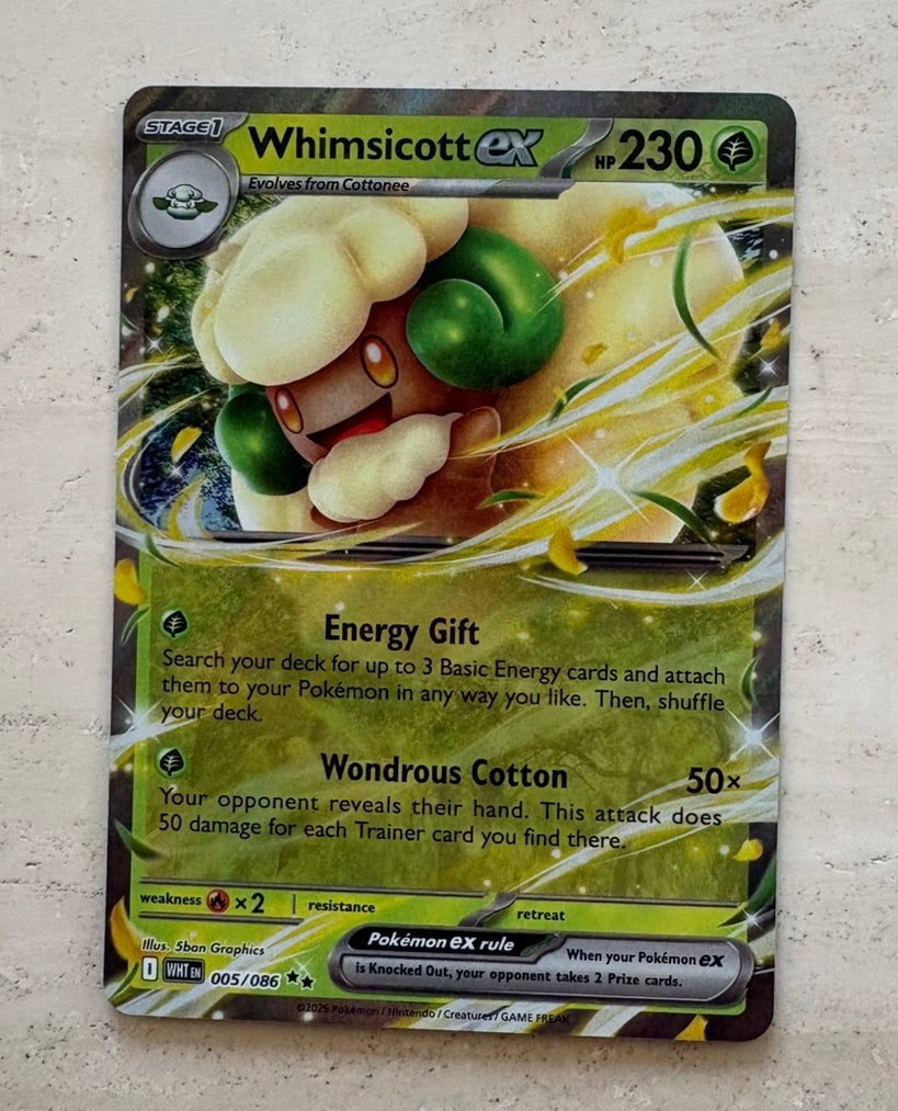 Whimsicott ex - 005/086 - White Flare - Pokémon, Ophalen of Verzenden, Zo goed als nieuw