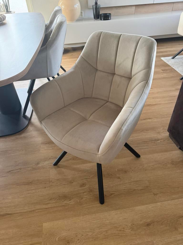 Nieuwe Eetkamerstoelen met 180 graden draaisysteem, Huis en Inrichting, Stoelen, Ophalen, Overige kleuren, Nieuw, Stof