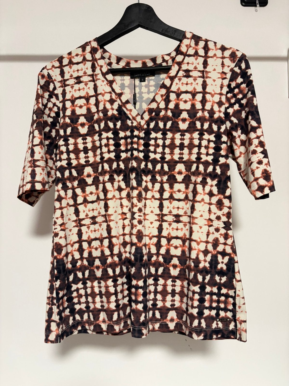 Mi Piace travelstof shirt maat S, Overige kleuren, Verzenden, Nieuw, Korte mouw