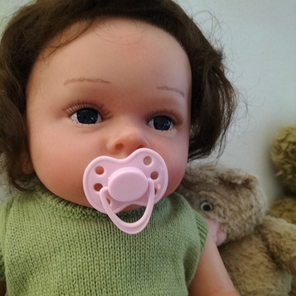 Reborn baby meisje 55 cm, Ophalen of Verzenden, Nieuw, Babypop, Levensecht of Reborn